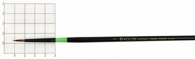 Кисть синтетика Rosa Green stripe 1019 Kolos круглая №2 длин. ручка (4823064903287)