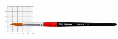 Кисть синтетика Rosa Studio круглая №8 короткая ручка коротка ручка (18611108)
