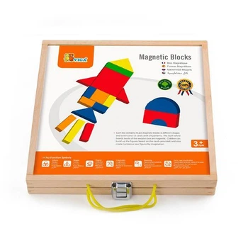 Набор магнитных блоков Viga Toys Формы и цвета (59687) 3827064