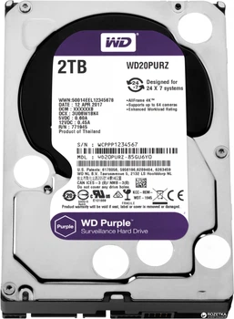 Жорсткий диск 3.5" 2Tb WD WD22PURZ Purple Factory recertified - Refurbished