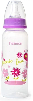 Бутылочка для кормления детская Baby Цветочная поляна 240 мл Fissman DP43963