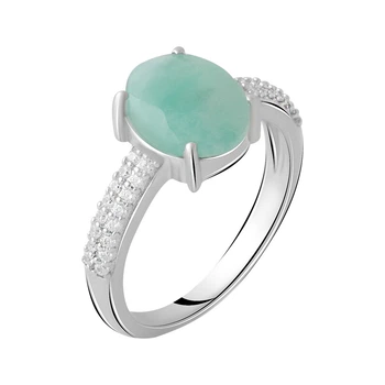 Серебряное кольцо с натуральным изумрудом 2.71ct, вес изделия 3,17 гр (2062042)