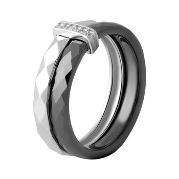 Серебряное кольцо с керамикой, вес изделия 3,84 гр (2048206)