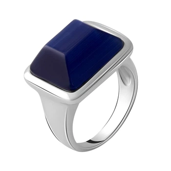 Серебряное кольцо с кошачьим глазом, вес изделия 7,84 гр (2054986)