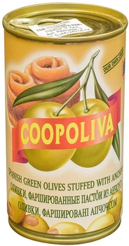 Оливки Coopoliva с анчоусами Зеленые 370 мл (8410522001393)