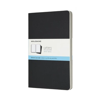 Блокнот Moleskine Cahier средний 80 страниц в точку Черный 13х21 см (8058341719213)