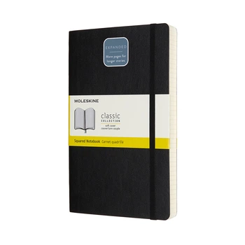 Блокнот Moleskine Classic Expanded средний 13х21 см 400 страниц в клетку Черный Мягкий (8058647628059)