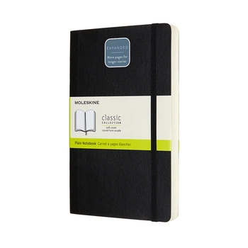 Блокнот Moleskine Classic Expanded средний 13х21 см 400 страниц нелинованный Черный Мягкий (8058647628066)
