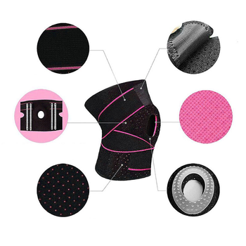 Бандаж для коленного сустава AOLIKES HX-7908 Black + Pink наколенник с пателярным кольцом