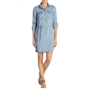 Платье Eddie Bauer Womens Tranquil Embroidered Dress Lt BLUE 34 Светло-голубой (0060LBL)
