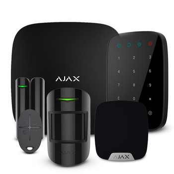 Комплект бездротової сигналізації Ajax StarterKit + KeyPad + HomeSiren black