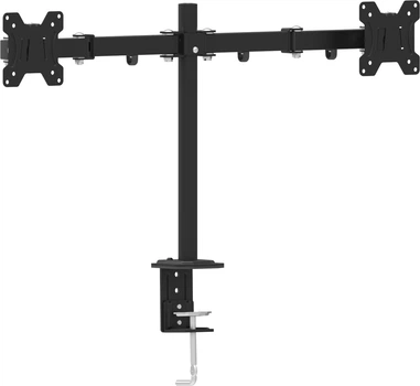 Настольное крепление для двух мониторов Walfix Black (DM-400B)