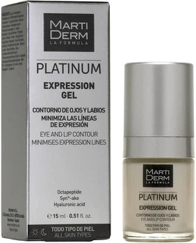 Krem-żel przeciwzmarszczkowy MartiDerm Platinum Expression dla konturu oczu i ust 15 ml (8437000435471)