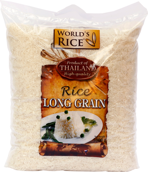 Рис World's Rice Long Grain довгозернистий 5 кг (4820009101845)