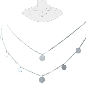 Серебряное колье с без камней, вес изделия 4,42 гр (1928264)