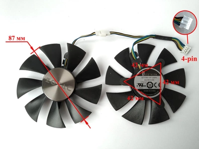 Вентилятор Ecotherm для видеокарты Zotac GFY09010E12SPA (GA91S2H) комплект 2 шт (№167)