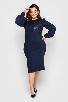 Платье "Бони" (темно-синий) 56 (XXXXL)