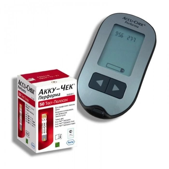 Набір! Глюкометр для визначення глюкози в крові "Акку Чек Перформа" Accu Chek Performa + 50 тест-смужок