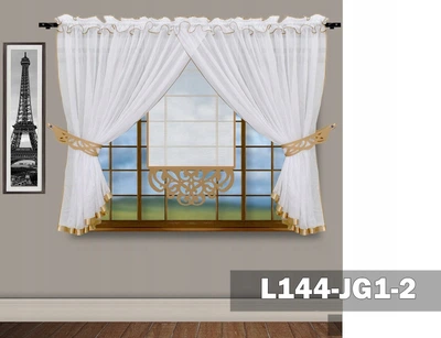 Комплект штор из сабле Verona 150 х 460 см (L144-JG1-2)