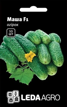 Маша F1 Огірок Самозапильний Насіння Leda Agro 10 шт
