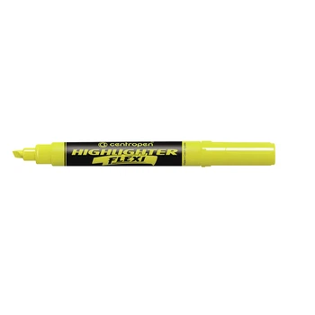 Маркер Centropen Fax Flexi 1-5 мм желтый (8542/05)