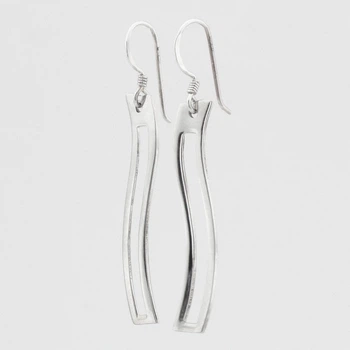 Серебряные серьги в стиле минимализм C12568 Діамант