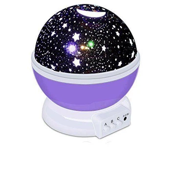 Дитячий нічник зіркове небо проектор обертова куля Star Master Dream (Purple)