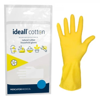 Рукавички господарські Mercator Medical Ideall cotton латексні S ЕЕ89671