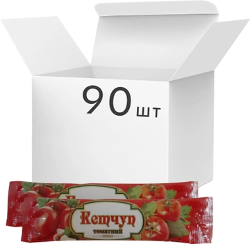 Упаковка кетчупу в стиках Асканія Томатний 14 г х 90 шт. (4820071640334)