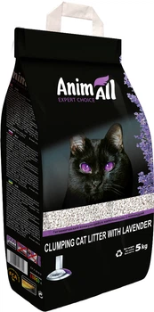 Наповнювач для котячого туалету AnimAll з ароматом Лаванд Бентонітовий грудкуючий 5 кг (6 л) (4820224500836/2000981128760)A