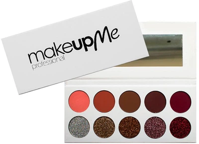 Палитра теней Make Up Me GM10 матовых и глиттерных 10 оттенков 28 г (7107728399133)