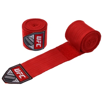 Бинти боксерські (2шт) бавовна з еластаном UFC Contender UHK-69770 (l-4,50м, червоний)
