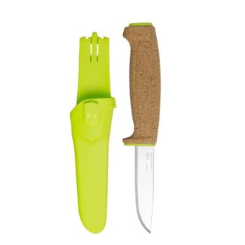 Нож Morakniv Floating Knife (S) Lime, нержавеющая сталь, пробковая ручка, зеленый, 13686