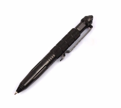 Ручка тактическая для самообороны RovTop с стеклобоем Чёрные 0,7 мм