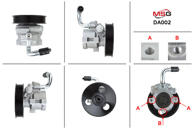 Насос ГУР новый CHEVROLET AVEO 03-08, CHEVROLET LACETTI 03-,DAEWOO NUBIRA 97-07, MSG, da002