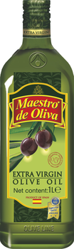Оливковое масло Maestro De Oliva Extra Virgin Целебное 1 л (8436024290547)