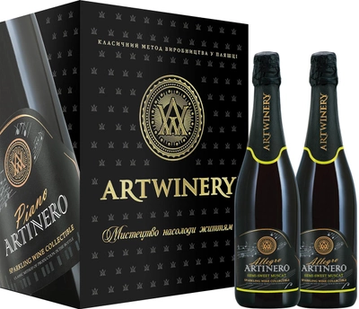 Упаковка вина игристого Artinero мускатное белое полусладкое 0.75 л 10-13.5% 6 бутылок (4820176061829G)