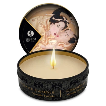 Массажная свеча с ароматом ванили Shunga MINI MASSAGE CANDLE Vanilla Fetish 30 мл (SO2517)