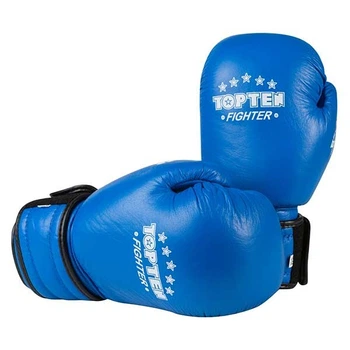 Боксерские перчатки TopTen X-2 кожа 12oz синие TT-X2