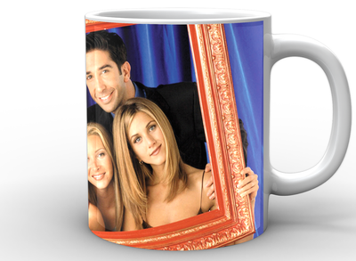 Кухоль біла Друзі Friends Друзі фото кераміка, білого кольору 330мл