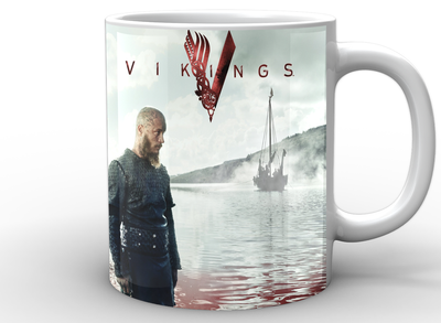 Кухоль GeekLand біла Вікінги Vikings Лагерта, Ролло, Рагнат VK.02.006
