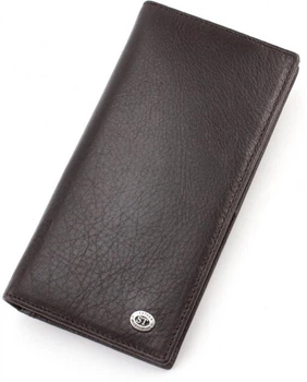 Чоловічий гаманець з натуралной шкіри ST Leather (ST152) 98373 Коричневий