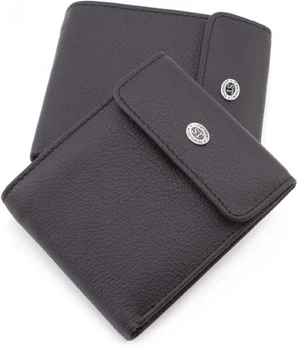 Шкіряний гаманець ST Leather (ST155) 98386 Чорний