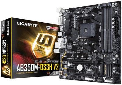 Материнская плата Gigabyte GA-AB350M-DS3H V2 Socket AM4