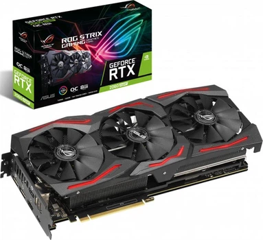 Видеокарта GF RTX 2060 Super 8GB GDDR6 ROG Strix Gaming OC Asus (ROG-STRIX-RTX2060S-O8G-GAMING)