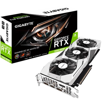 Видеокарта GF RTX 2060 Super 8GB GDDR6 Gaming 3X OC White Gigabyte (GV-N206SGAMINGOC WHITE-8GD)