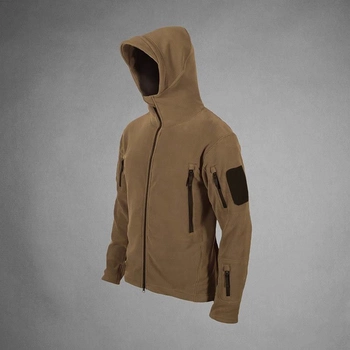 Куртка тактическая LikeS флисовая с капюшоном XL Койот ( 6599)
