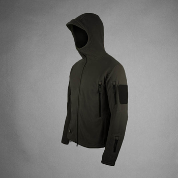 Куртка тактическая LikeS флисовая с капюшоном XL Черная ( 6599)