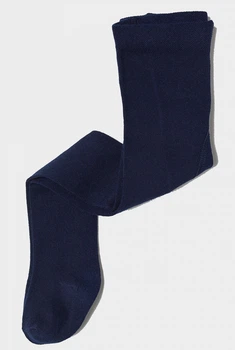 Колготки хлопковые однотонные для девочки H&M 0493103005 062-68 см (2-6 мес.) темно-синий