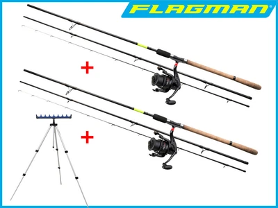 Фідерні вудилища Flagman Cast Master + Котушки Flagman Cast Master 6000 + Підставка